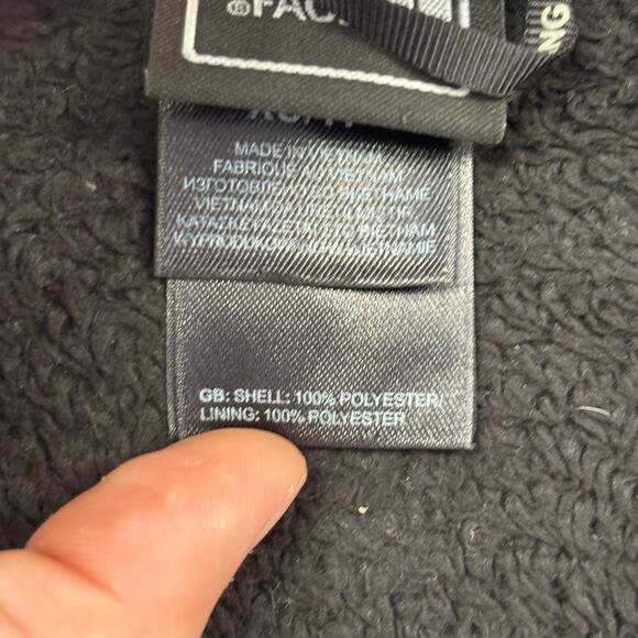 The North Face Osito 2 Black Teal Women XS Full Zip Fuzzy Fleece Jacket Gorpcore - Picture 5 of 9